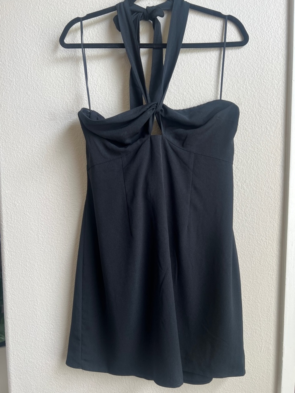 Abercrombie & Fitch Black Strapless Halter Mini Dress